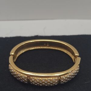 Vintage Swarovski Gold Cuff Crystal Bracelet